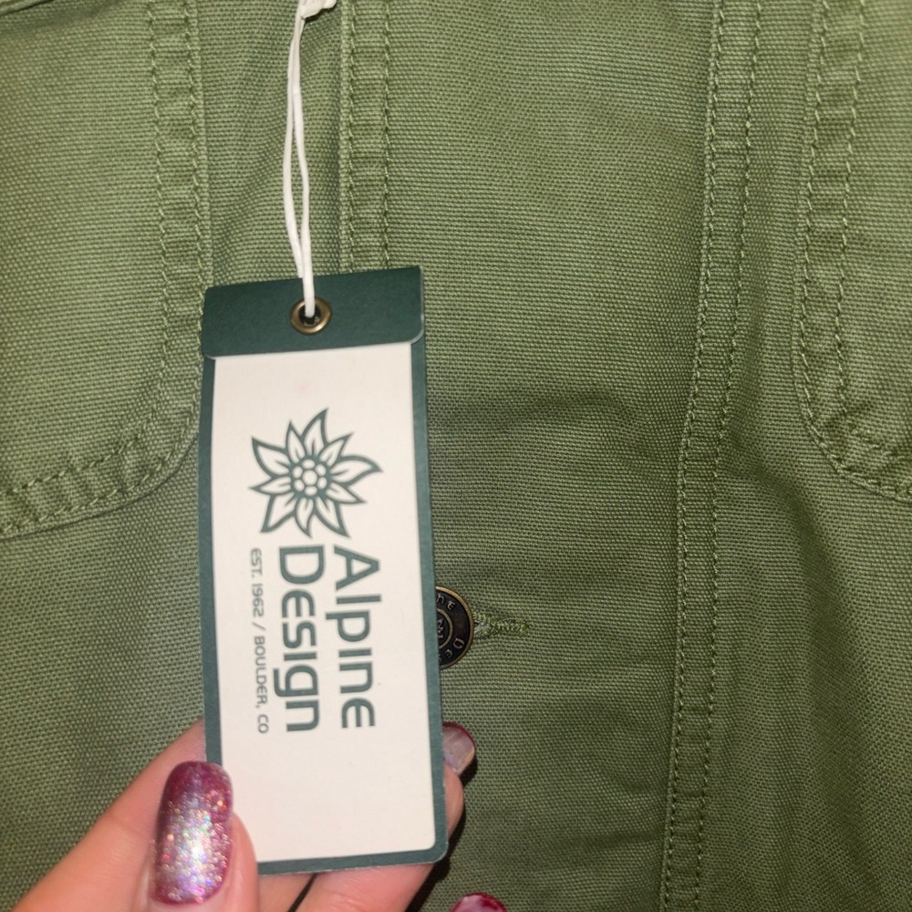 Alpine Design Women’s Quilted Chore Coat Olive Green Medium NWT - Picture 4 of 8